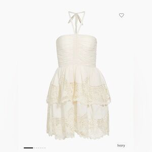 Ulla Johnson Savannah Ruffled Lace Minidress - 10 - Ivory